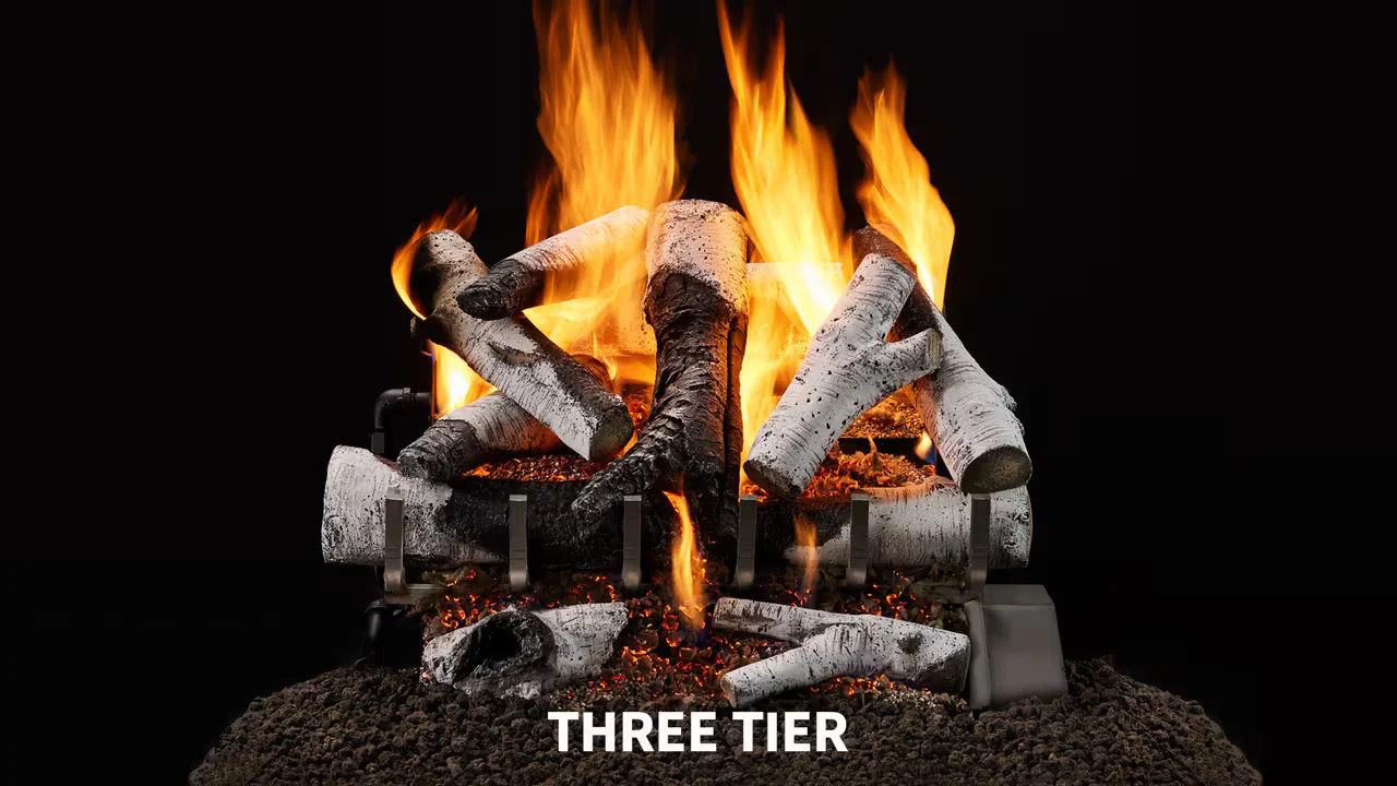 Heat & Glo Grand Birch Gas Log Set - Image 2