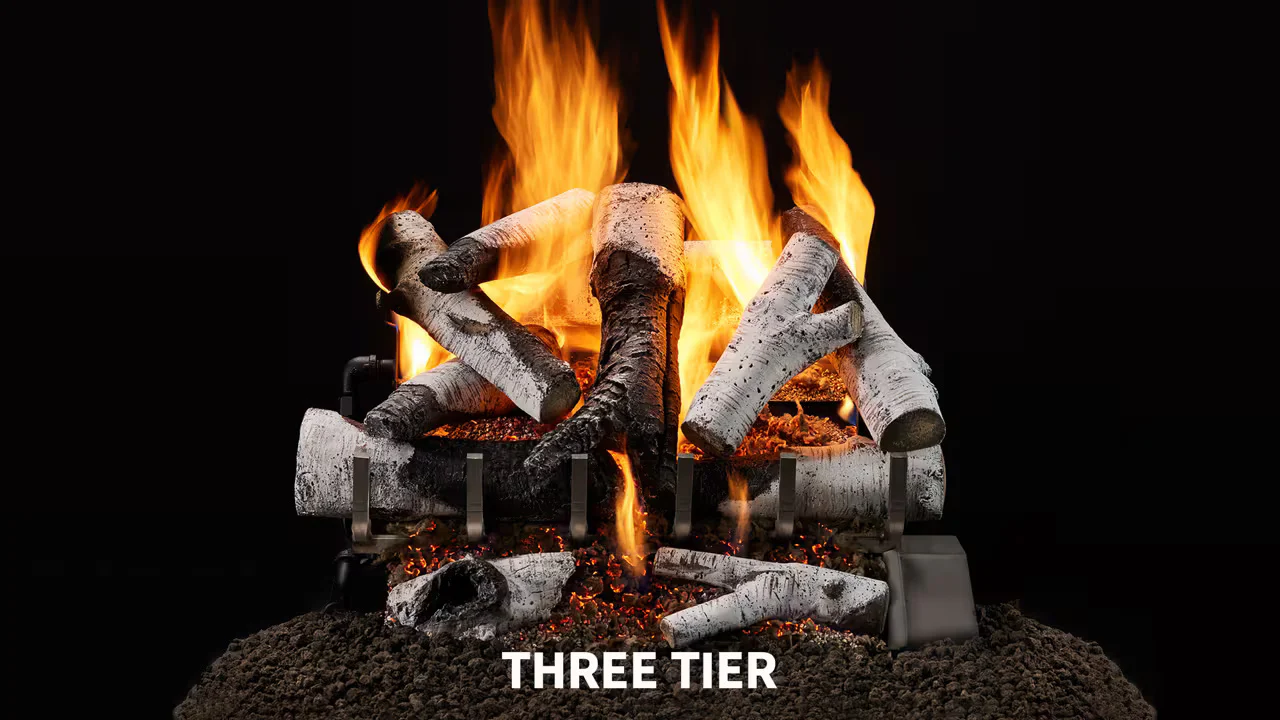 Heat & Glo Outdoor Grand Birch Gas Log Set - Image 2