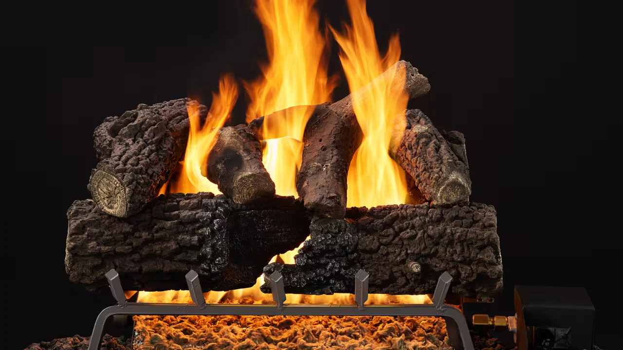 Heat & Glo Outdoor Smoldering Timberland Oak Gas Log Set - Image 2