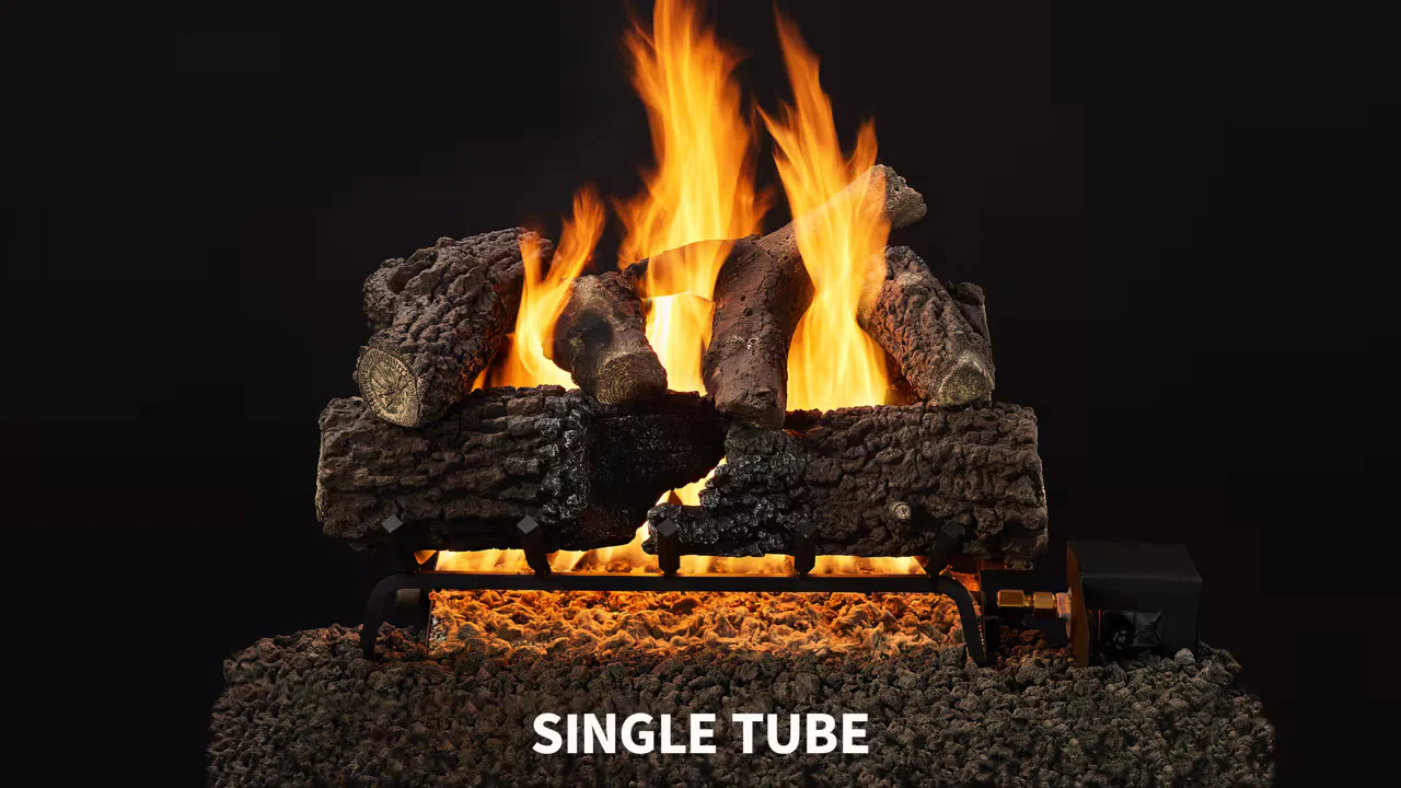Heat & Glo Smoldering Timberland Oak Gas Log Set - Image 2