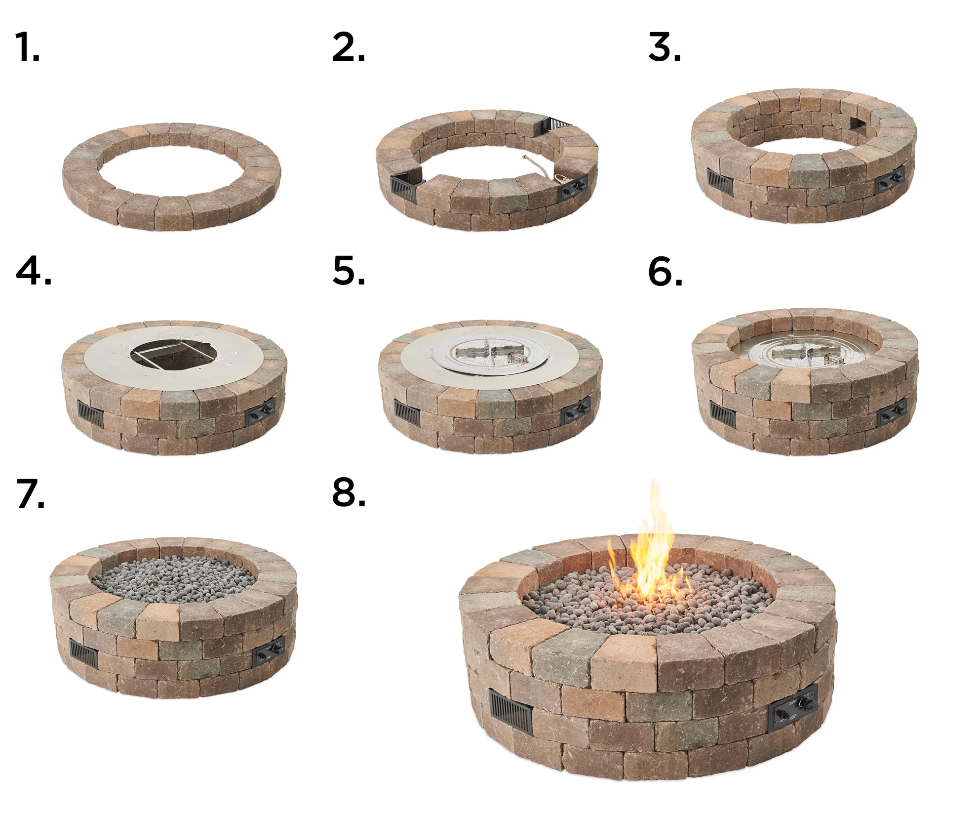 Outdoor GreatRoom Bronson Round Fire Pit Kit - Image 9