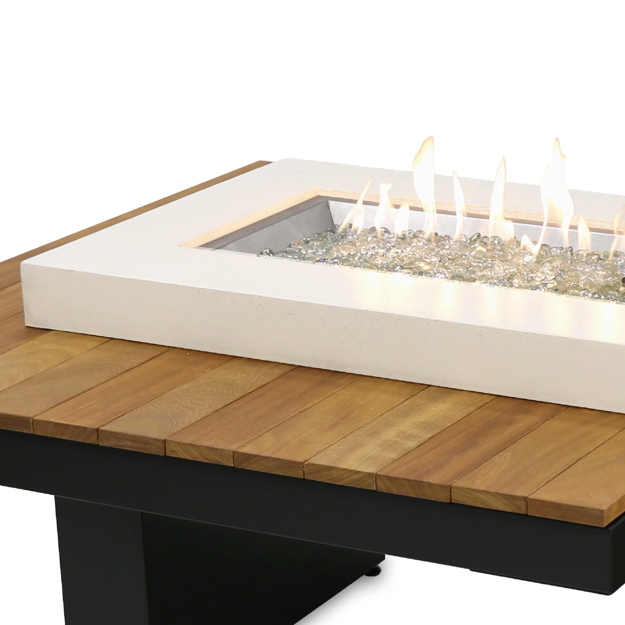 Outdoor GreatRoom Uptown Iroko Gas Fire Pit Table - Image 2