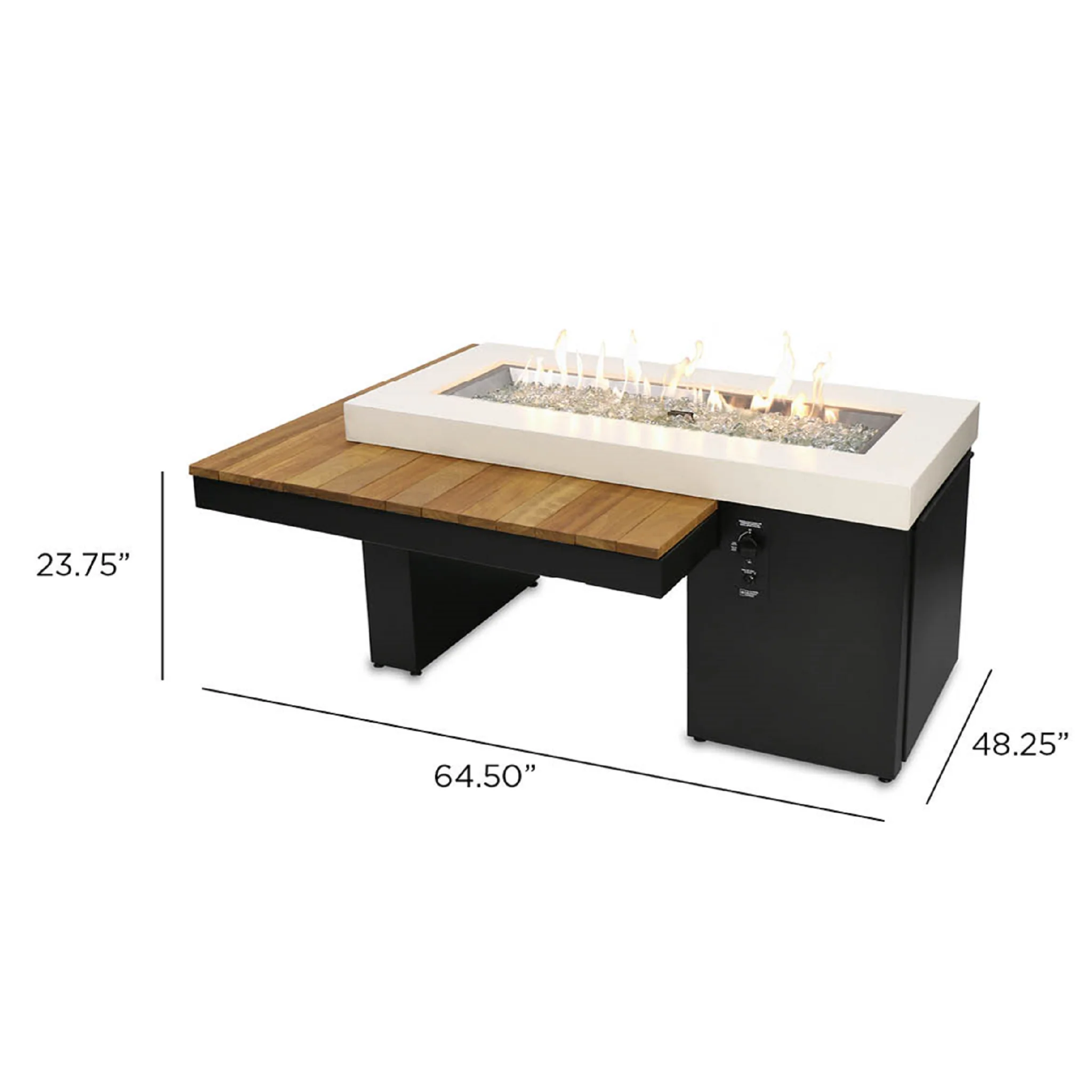 Outdoor GreatRoom Uptown Iroko Gas Fire Pit Table - Image 3