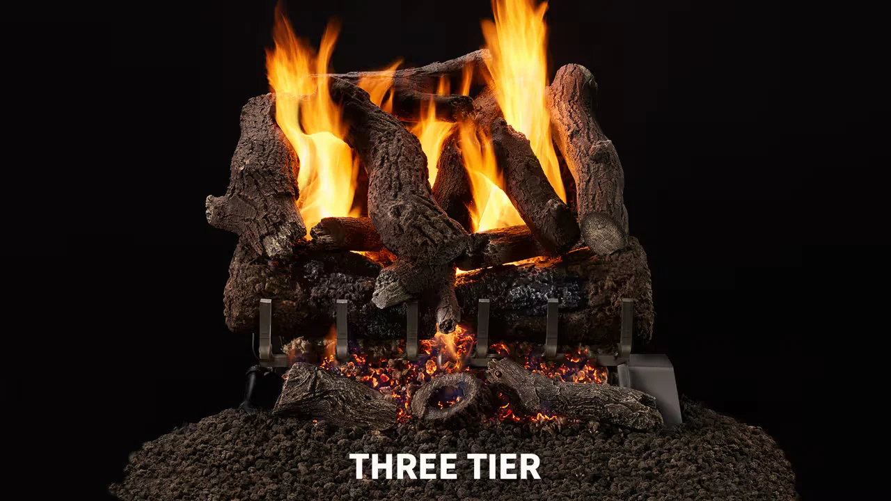 Heat & Glo Outdoor Heritage Oak Gas Log Set - Image 2