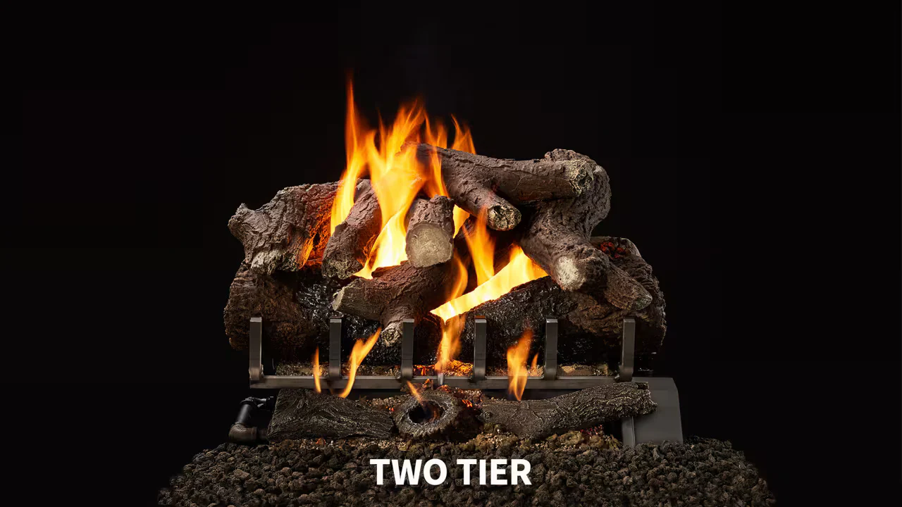Heat & Glo Outdoor Heritage Oak Gas Log Set - Image 3