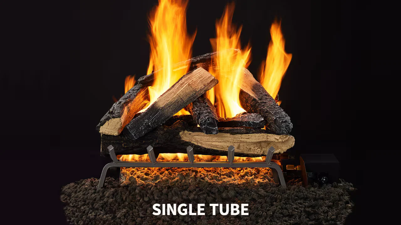 Heat& Glo Outdoor Kindled Stack Gas Log Set - Image 2
