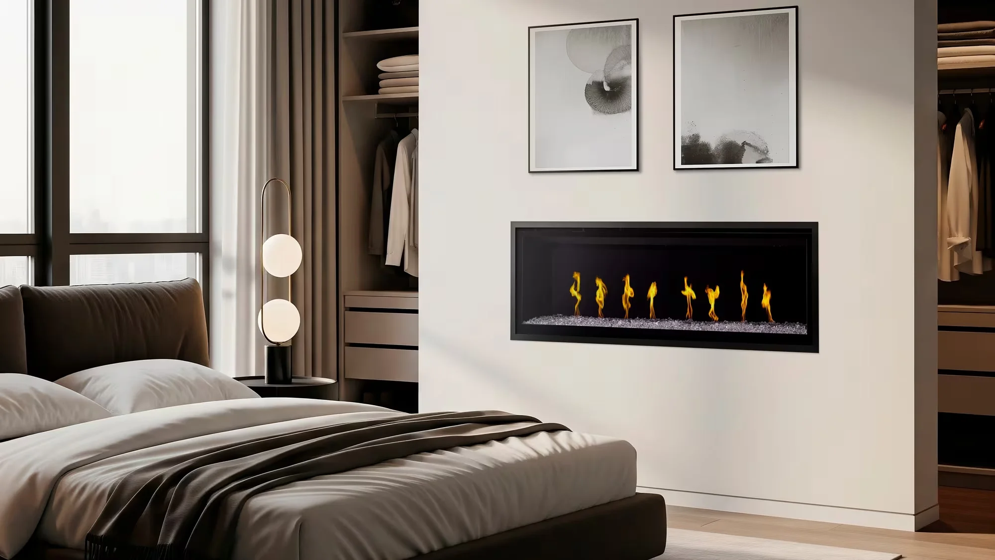 SimpleFire Allusion Edge Linear Fireplace - Image 4