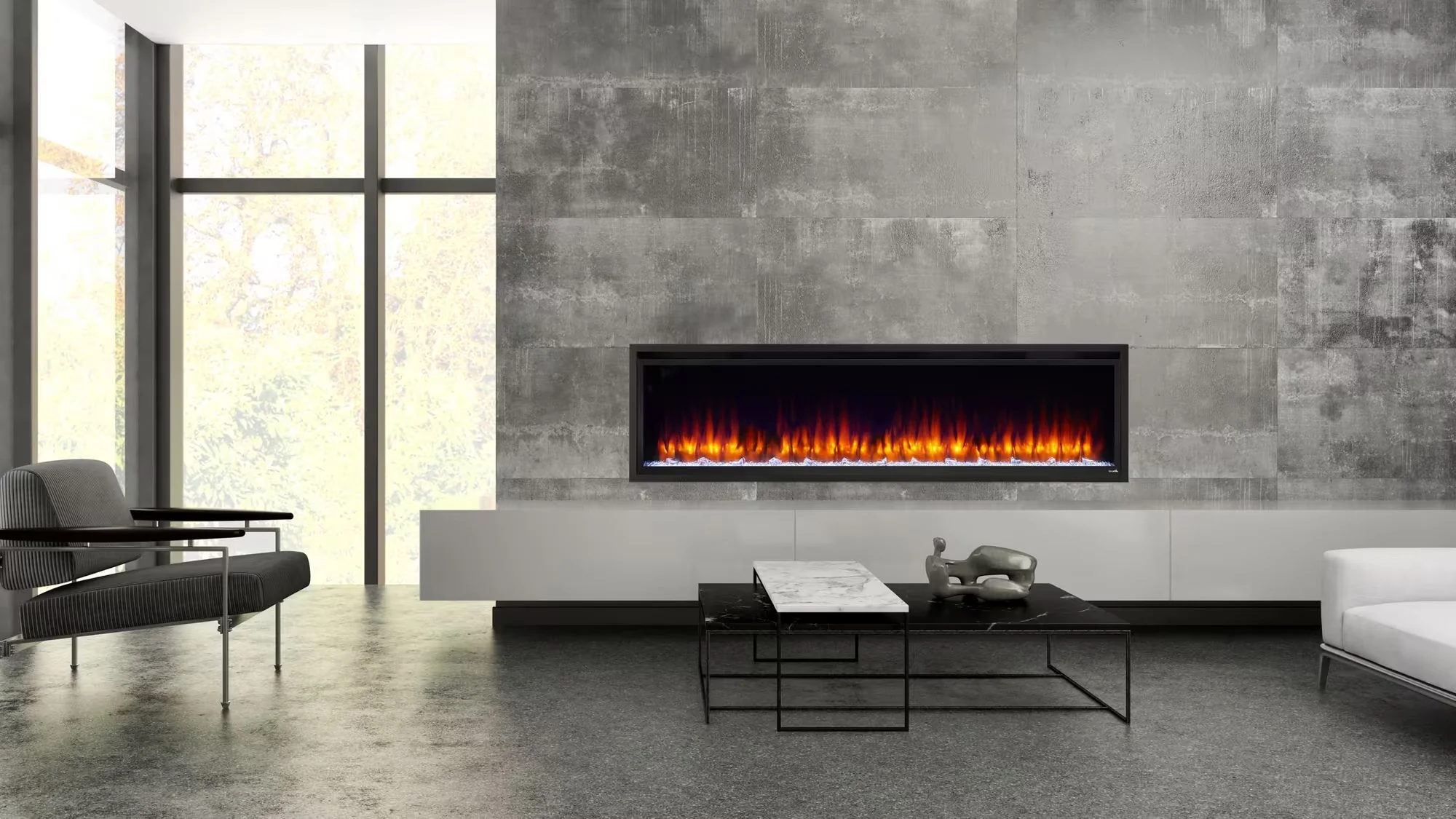SimpleFire Allusion Platinum Wall-mounted Fireplace - Image 5
