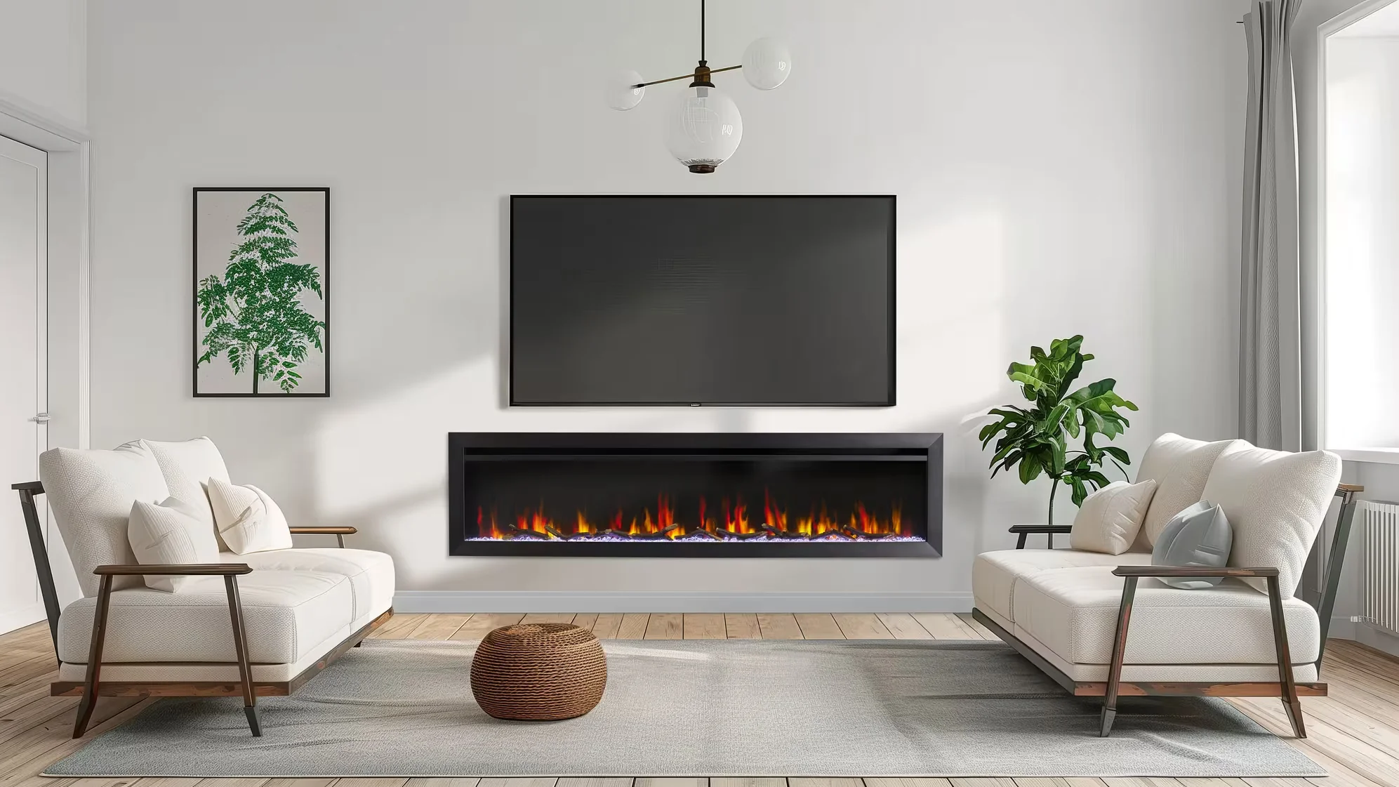 SimpleFire Allusion Slim Electric Fireplace - Image 10