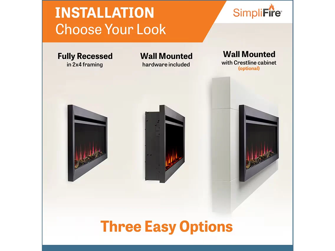 SimpleFire Allusion Slim Electric Fireplace - Image 6