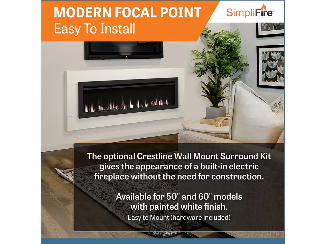 SimpleFire Allusion Slim Electric Fireplace - Image 7