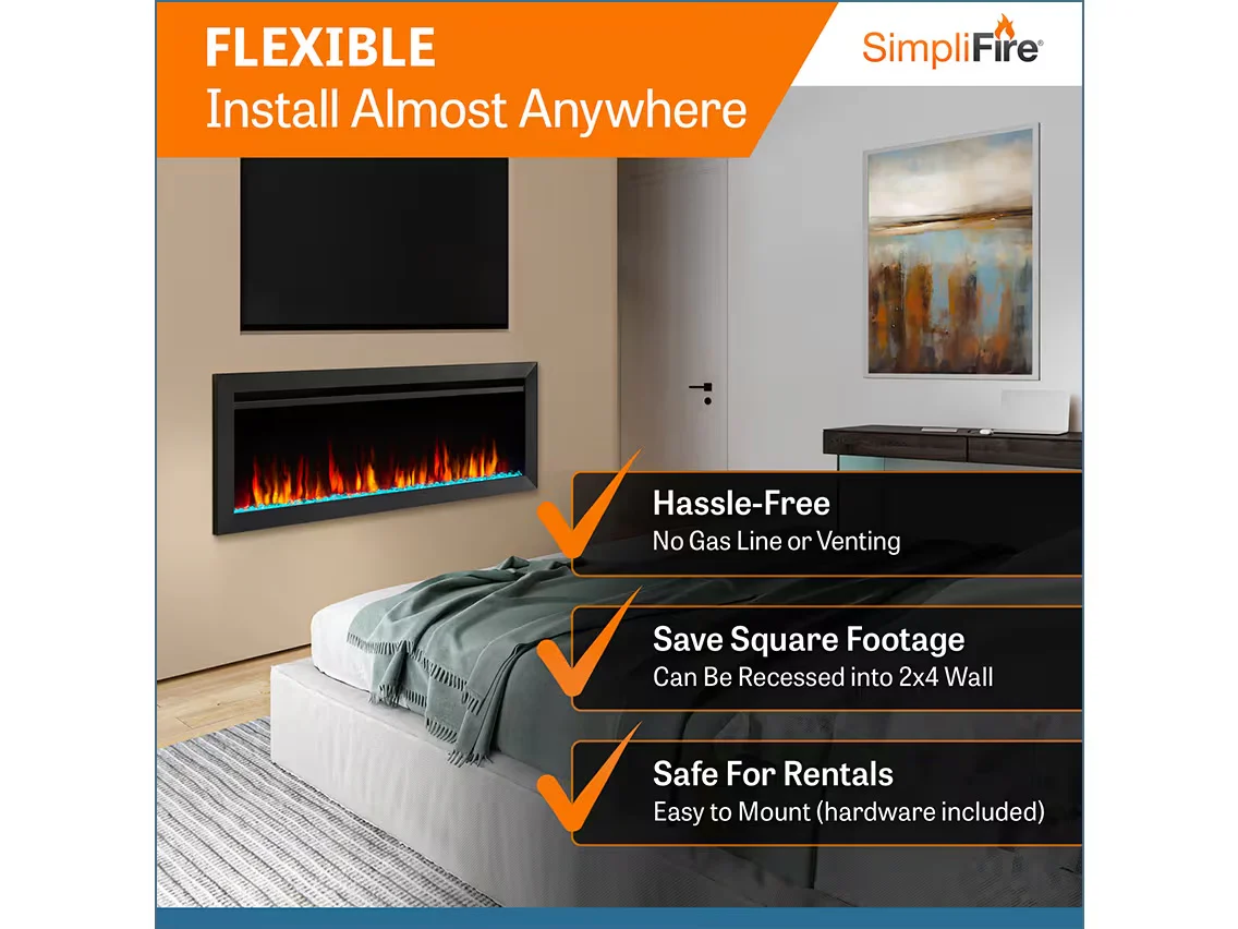 SimpleFire Allusion Slim Electric Fireplace - Image 8