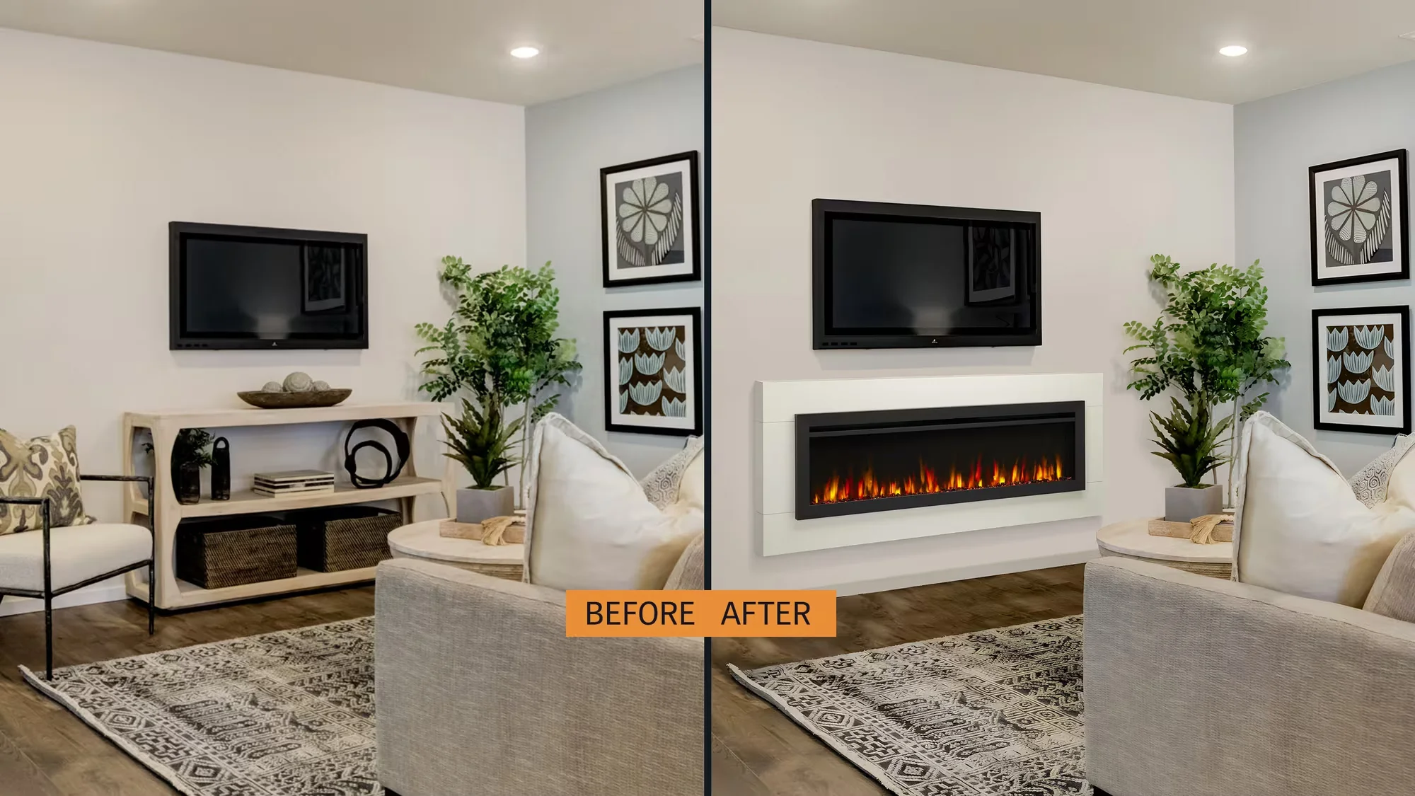 SimpleFire Allusion Slim Electric Fireplace - Image 9