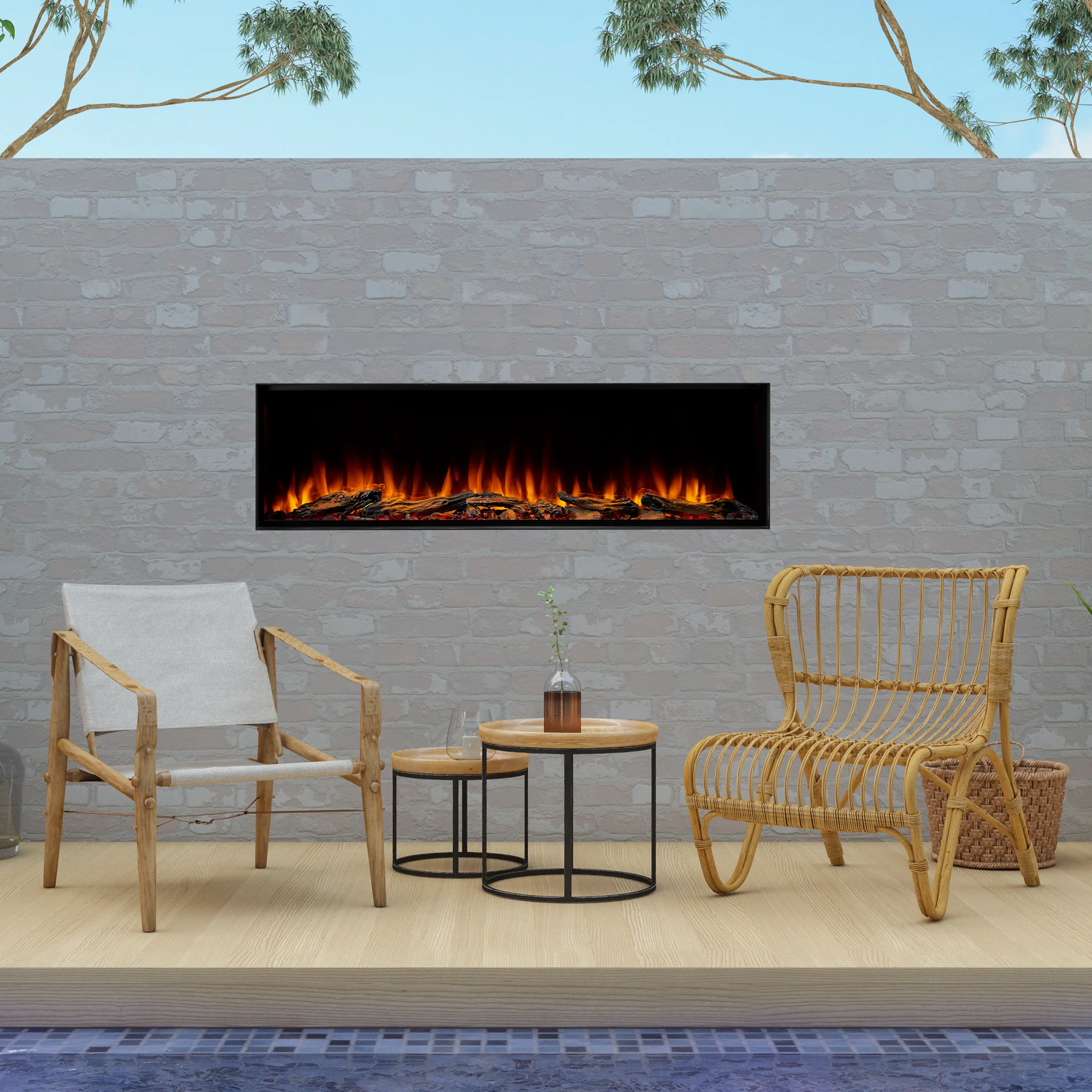 SimpliFire Forum Outdoor Electric Fireplace - Image 4