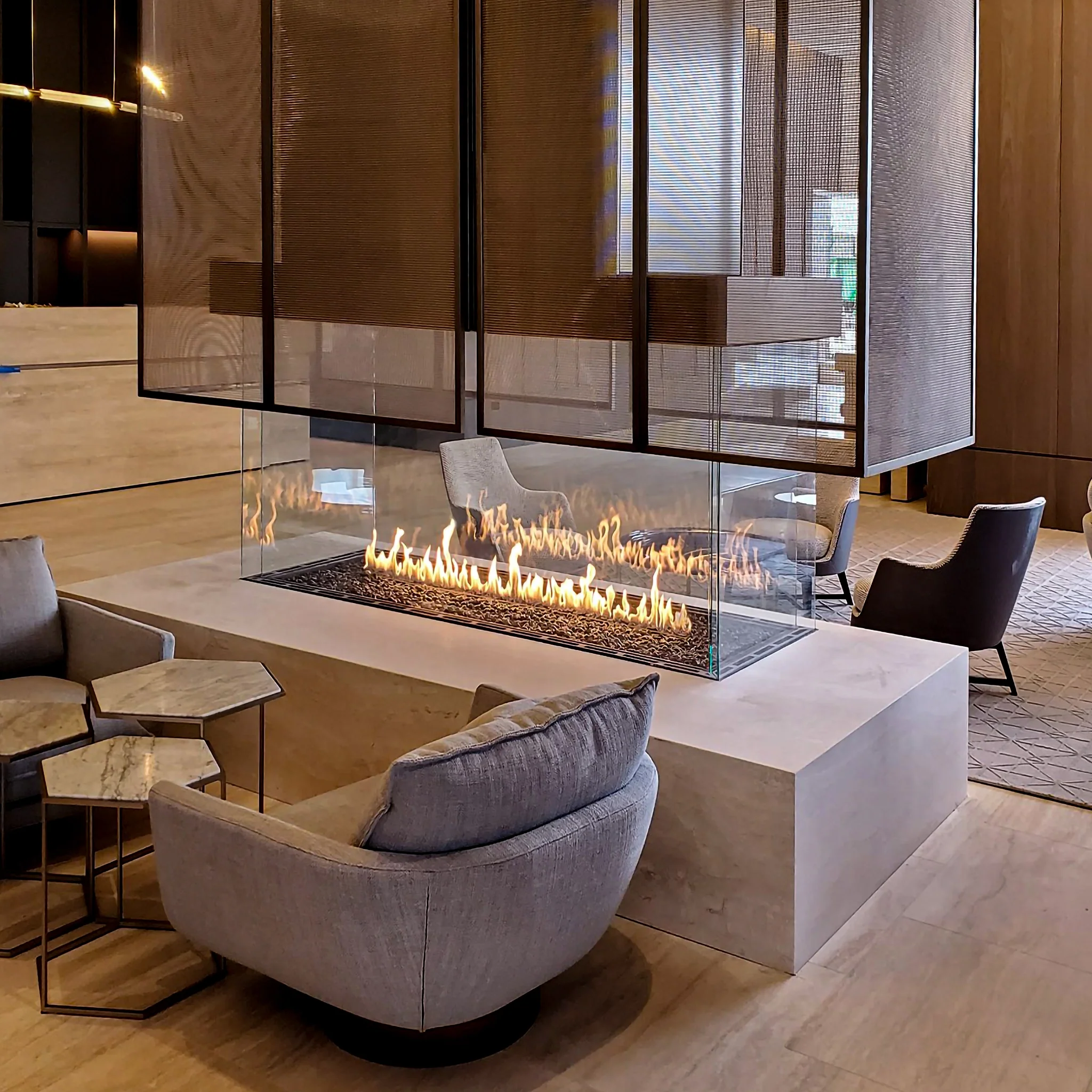 Stellar Enlight Island Four Sided Gas Fireplace - Image 4