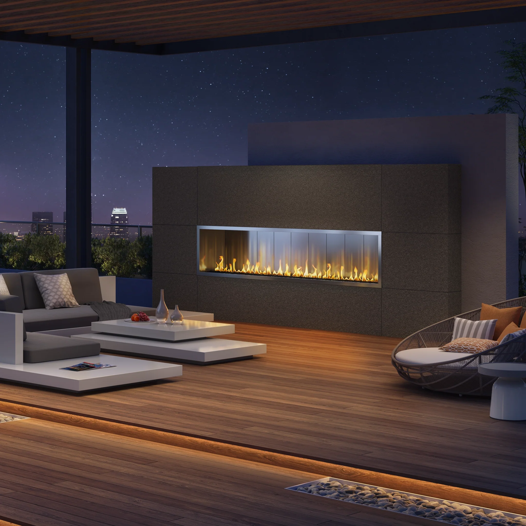 Stellar Custom Outdoor Gas Fireplace - Image 3