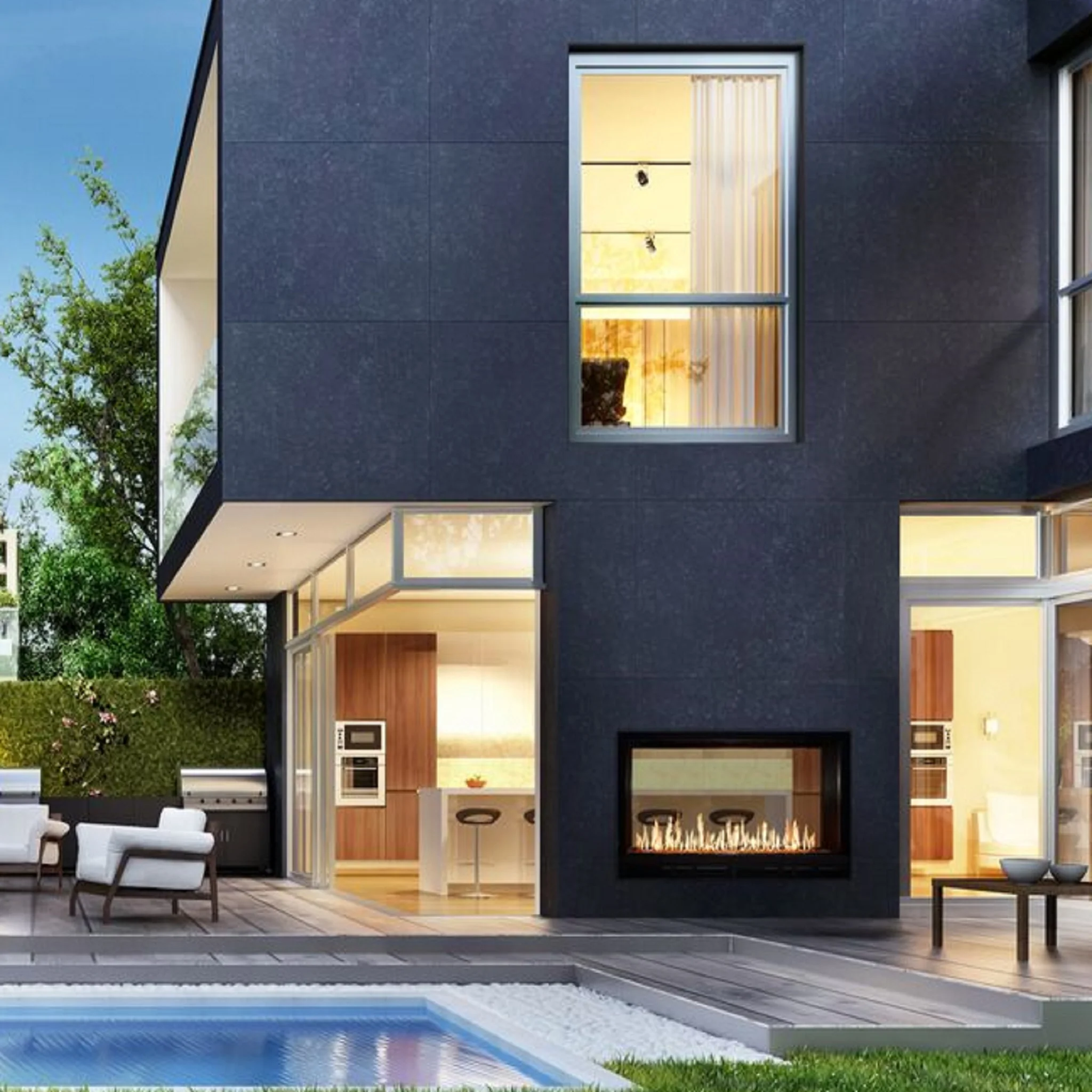 Stellar Custom Outdoor Gas Fireplace - Image 4