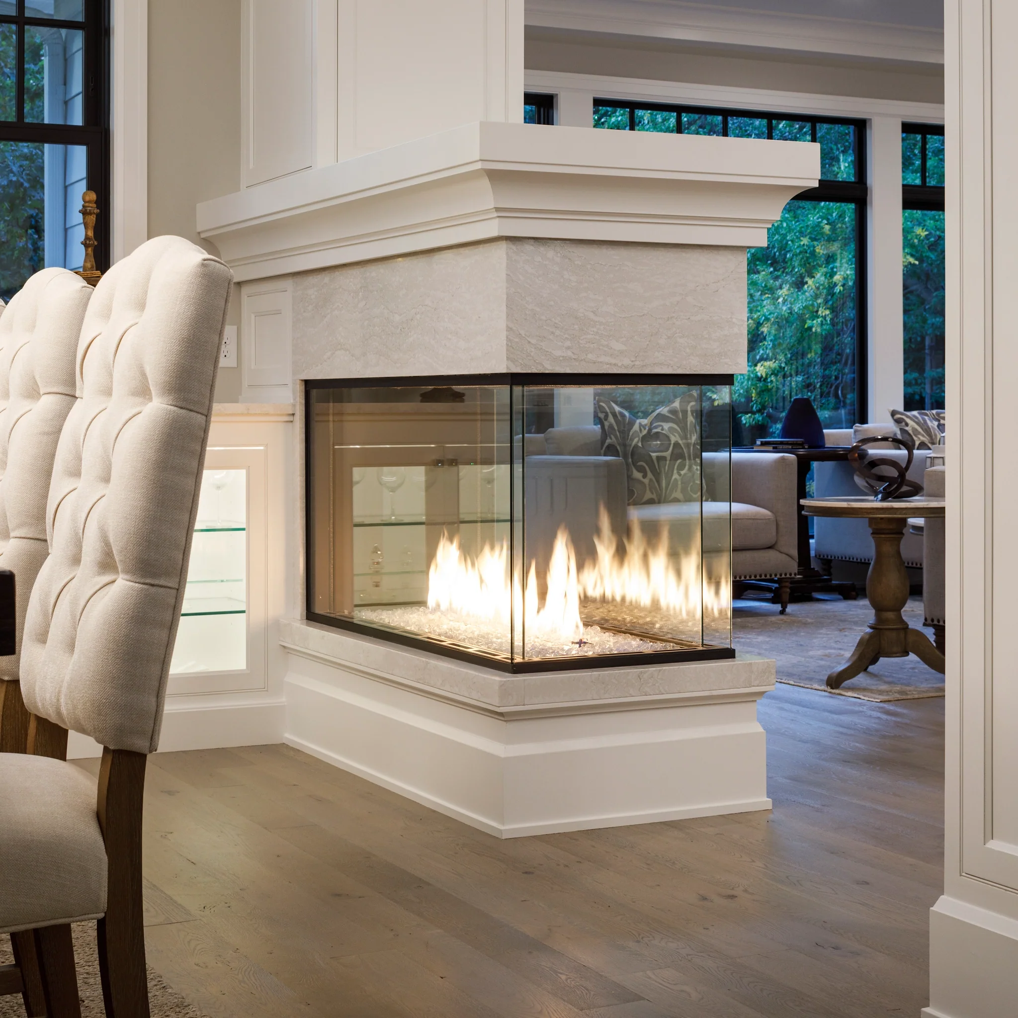 Stellar Enlight Pier Three Sided Gas Fireplace - Image 4